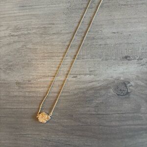 Kendra Scott Rose Gold Necklace with Stone Pendant